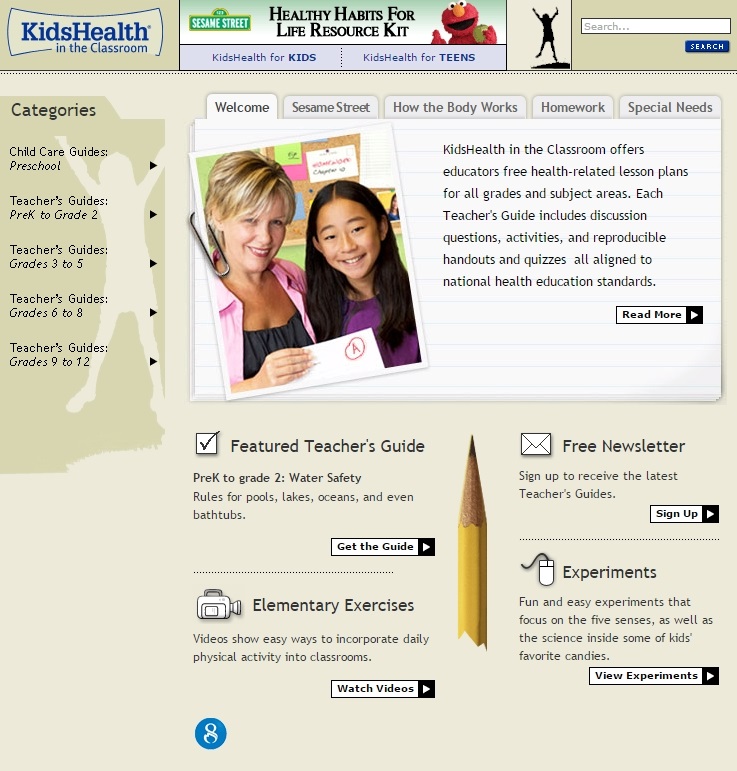 Kids Health Educator Site